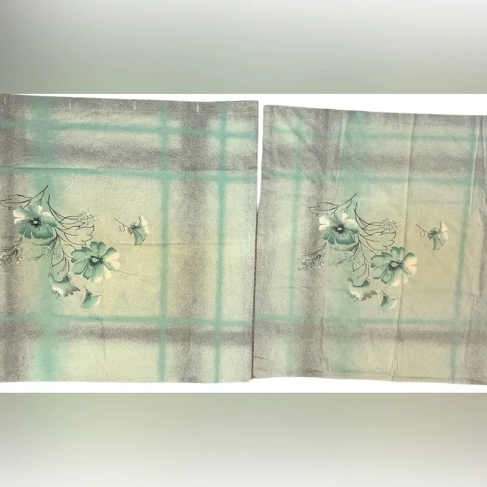 Set of 2 Oversized Vintage Floral Pillow Shams Cotton Cottagecore Pillowcases